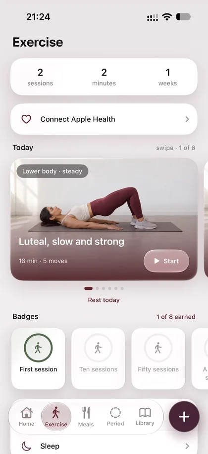 Cyra screen: Exercise