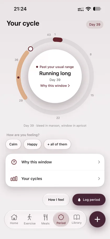 Cyra screen: Cycle