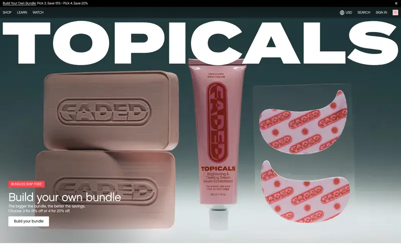 Topicals storefront