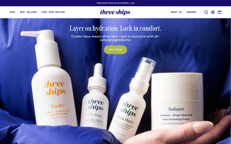Three Ships Beauty storefront