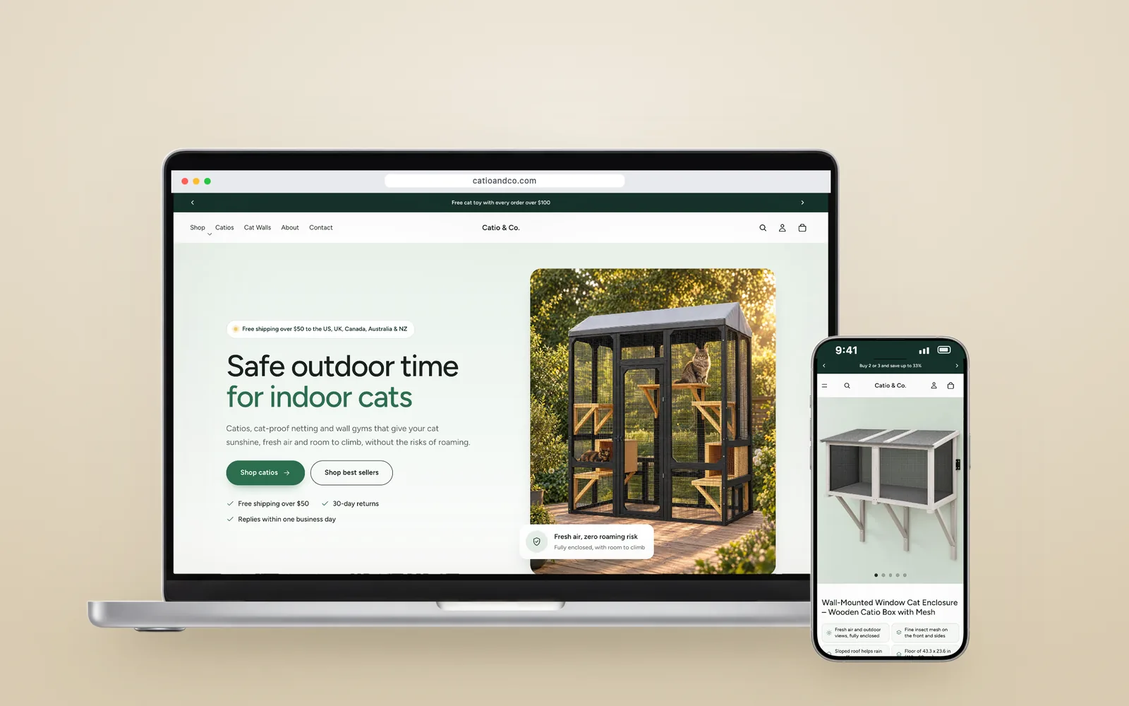 Catio & Co.: Catios and cat furniture, sold to five countries from one store.