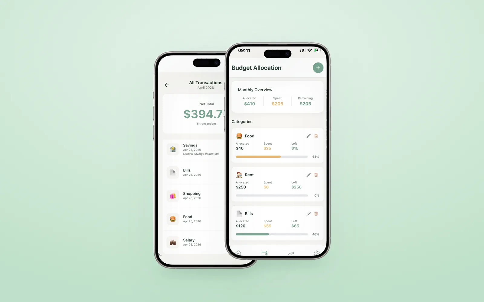 SpendLedger on an iPhone